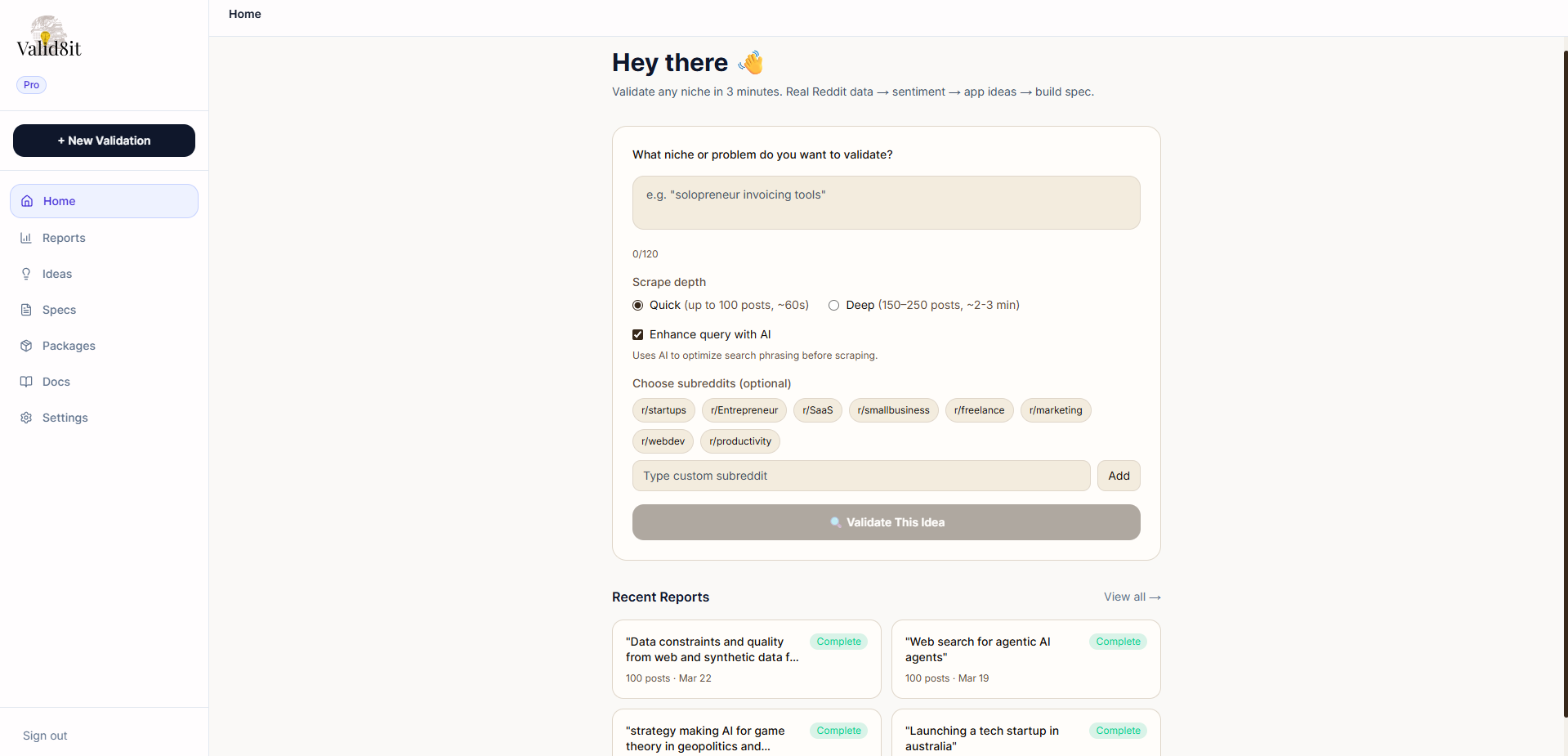 Validate any niche in 3 minutes gallery image