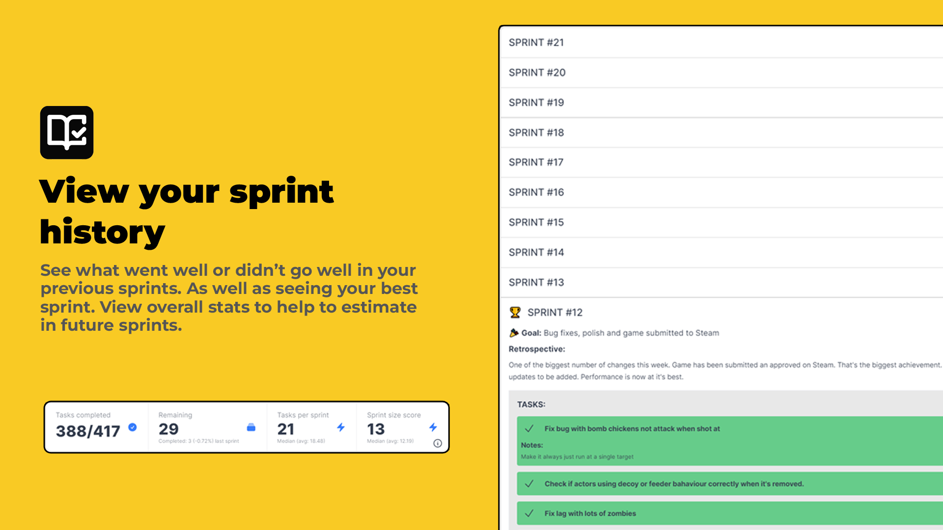 وسائط Sprintsly - العدوات الأسبوعية لمشاريعك الجانبية 3