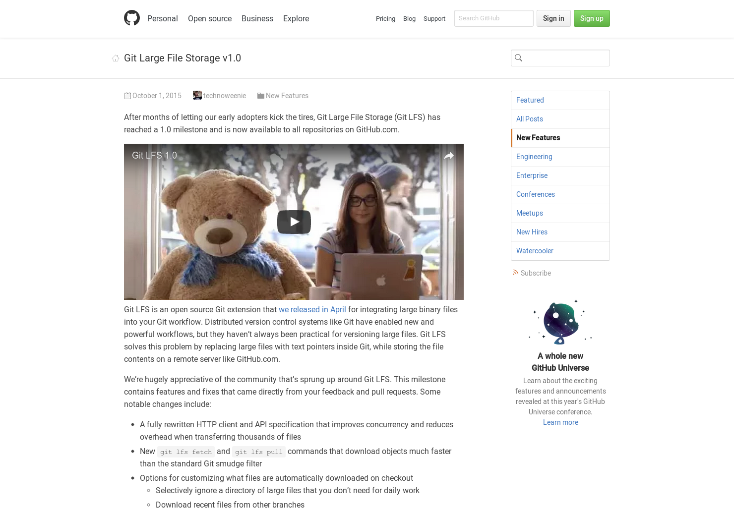 Github Large File Storage gallery image