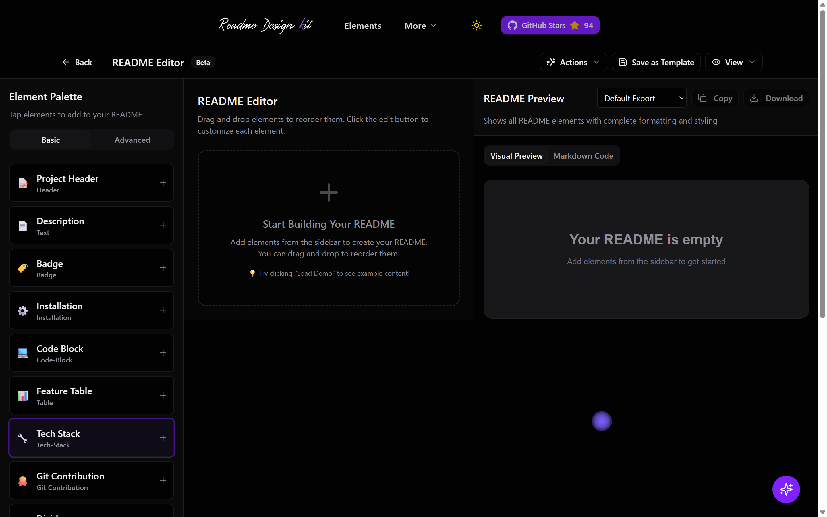 README Design Kit gallery image