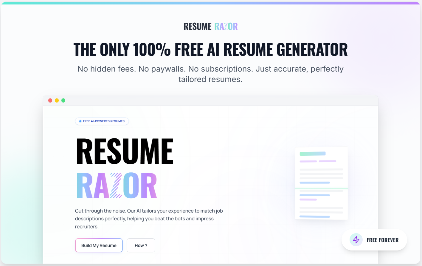 Resume Razor gallery image