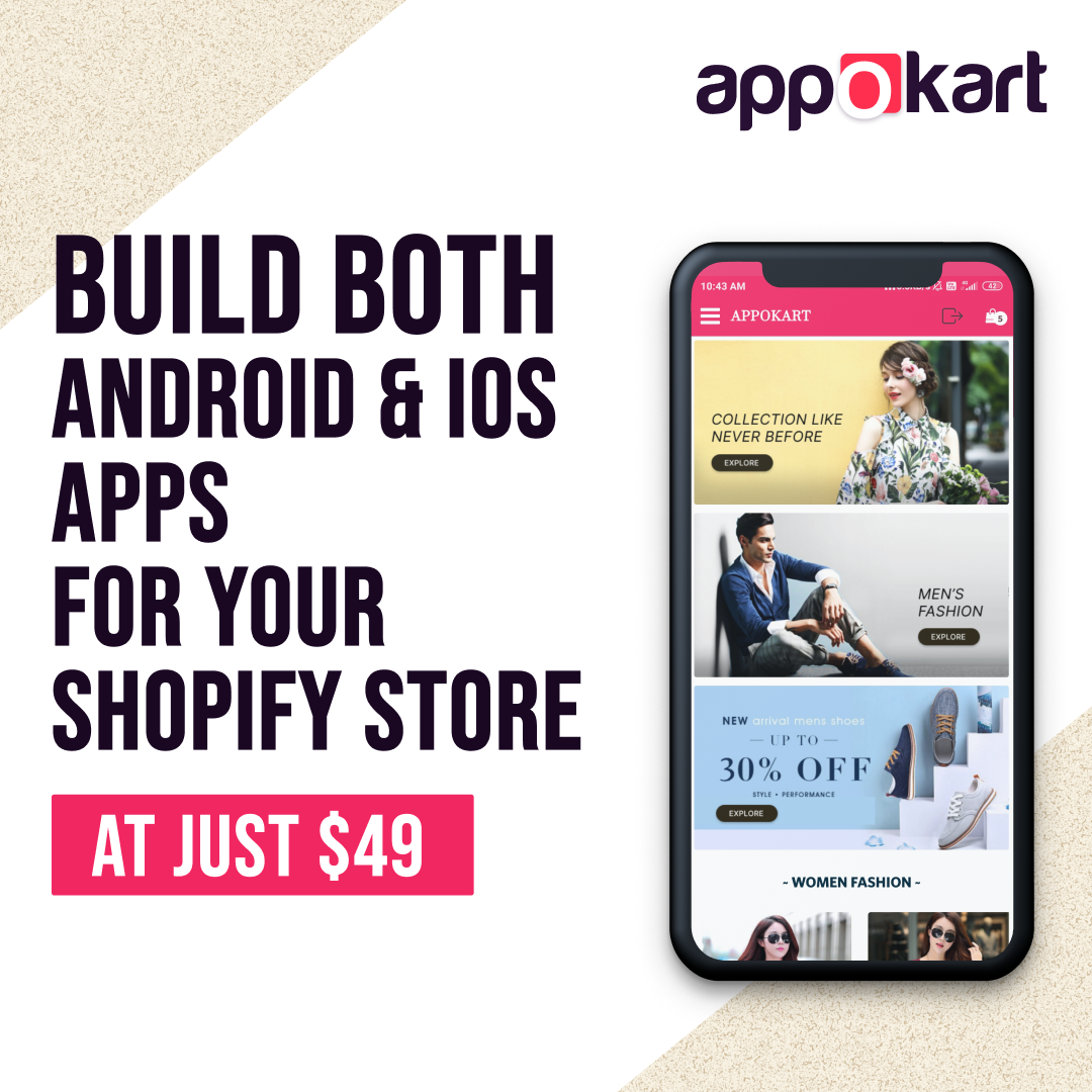 Appokart Shopify Mobile App Builder - Verander uw Shopify -winkel in een mobiele app media 2