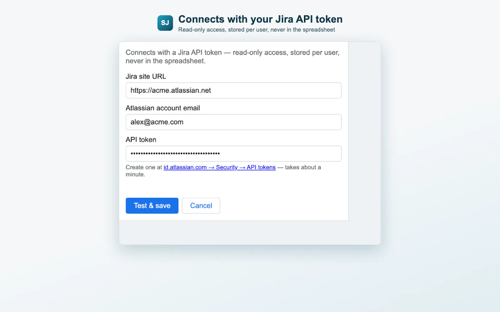 Sheet Sync for Jira screenshot 3