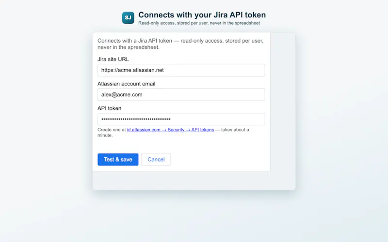 Sheet Sync for Jira screenshot 3