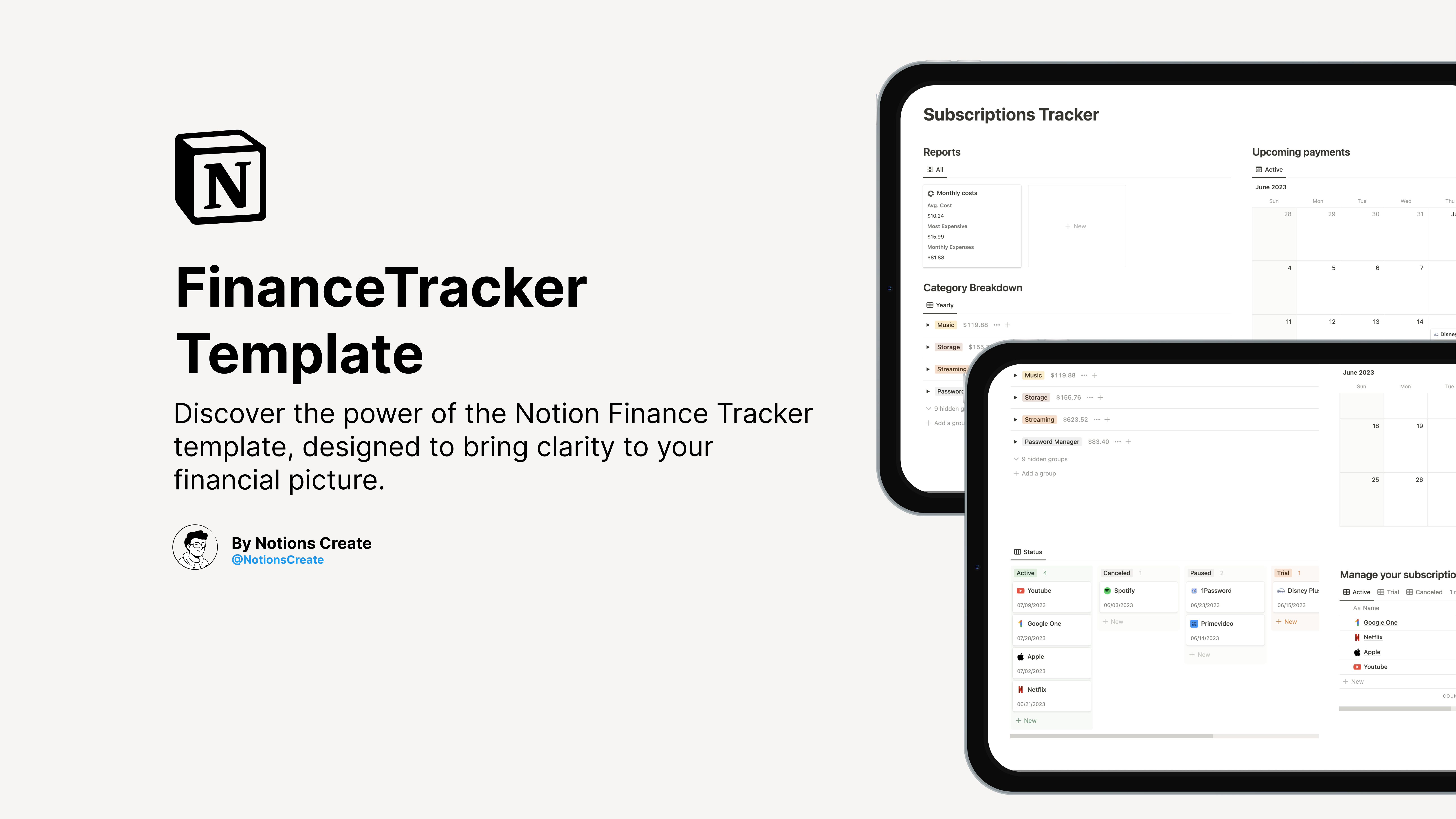 Notion Finance Tracker gallery image