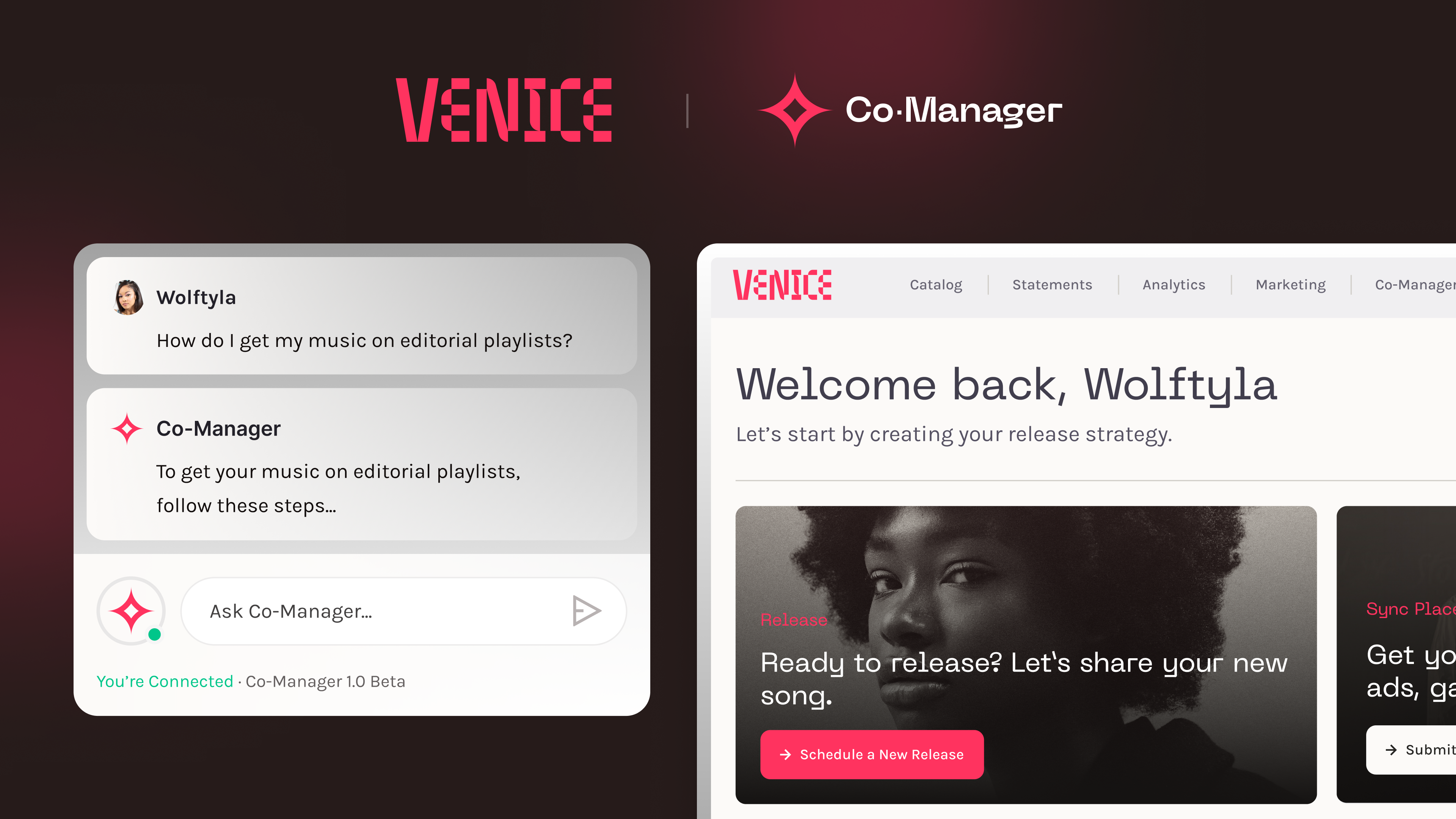 venice-co-manager-1 - Your AI-powered music career assistant