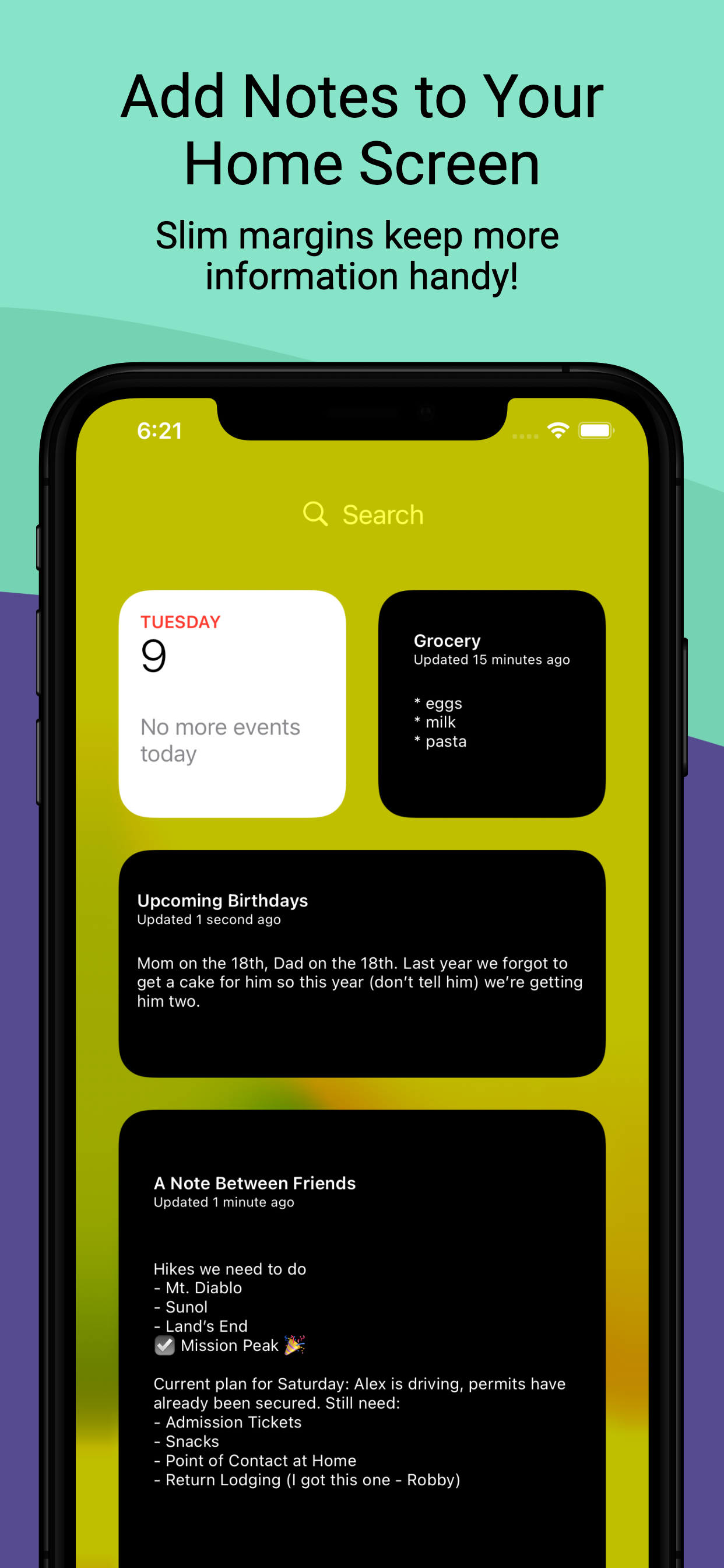 Shared Note Widgets gallery image
