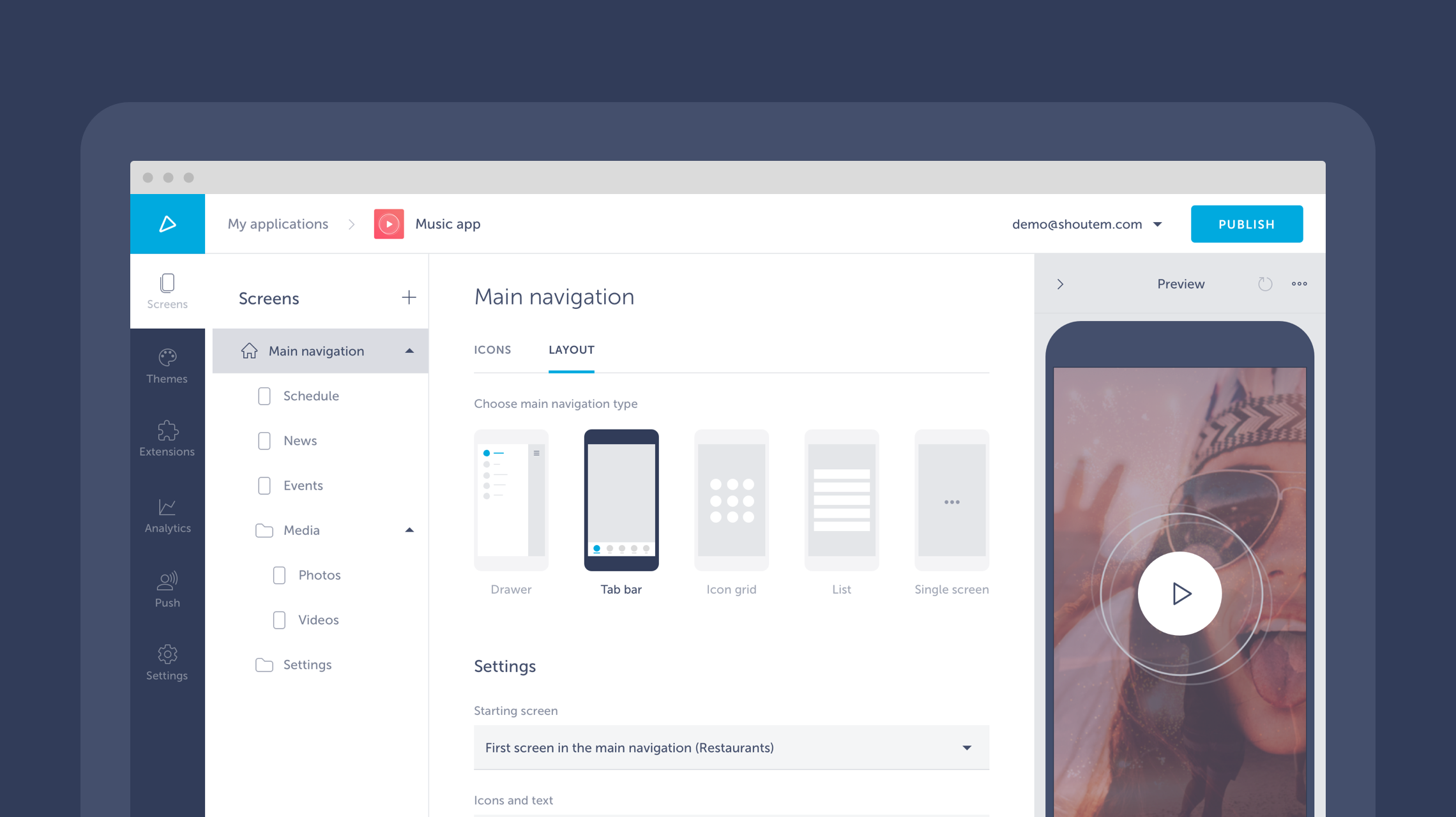 Shoutem v5 gallery image