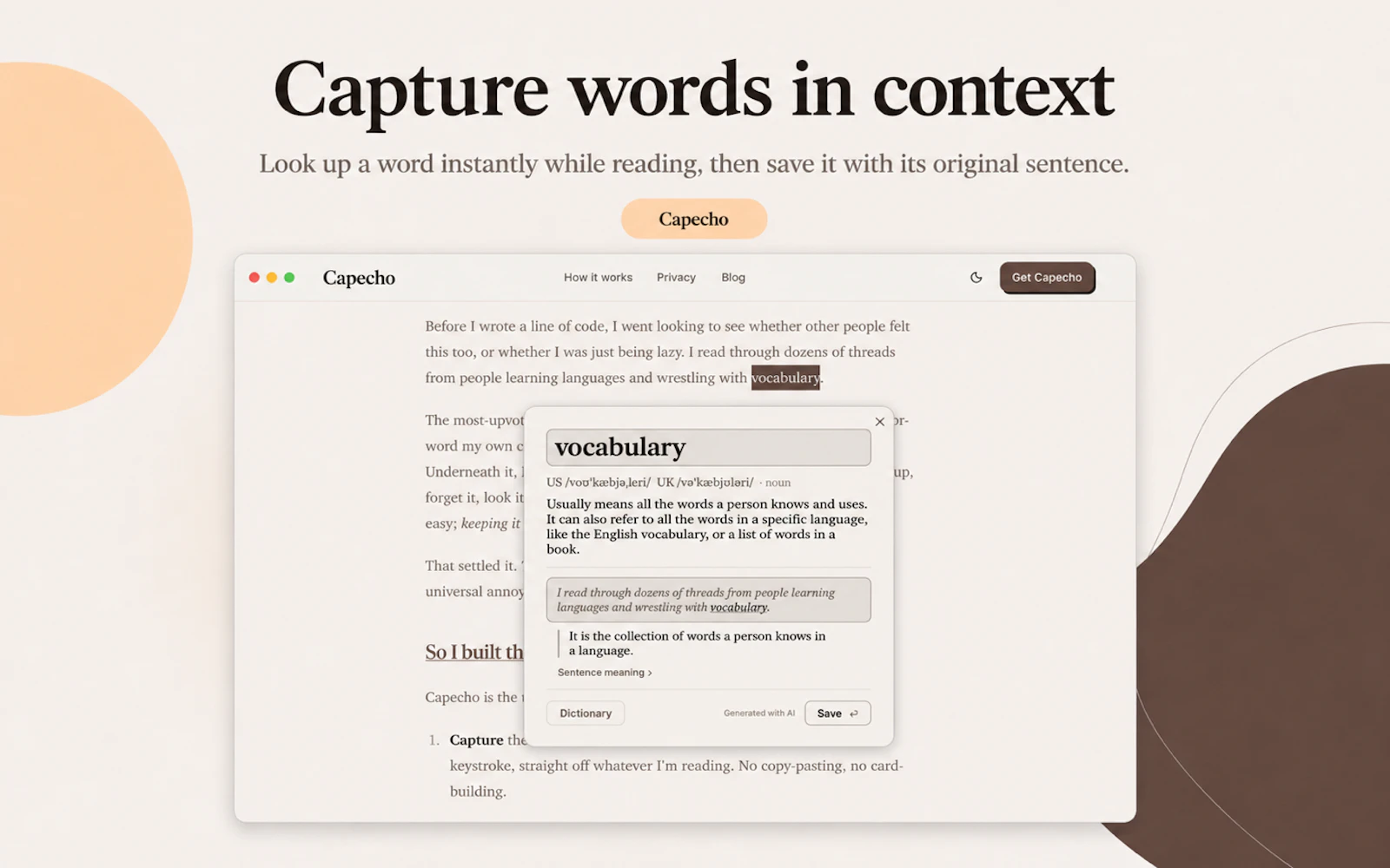 Capecho screenshot 1