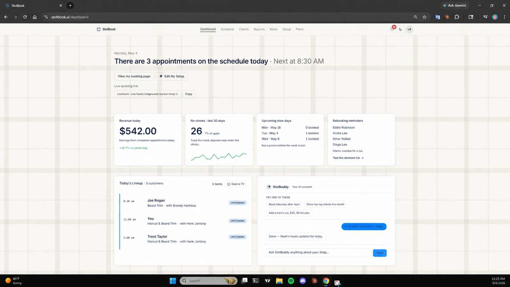 SlotBook screenshot 1