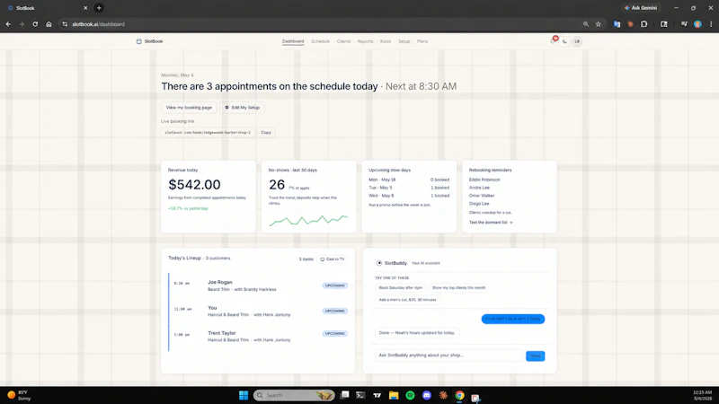 SlotBook screenshot 2