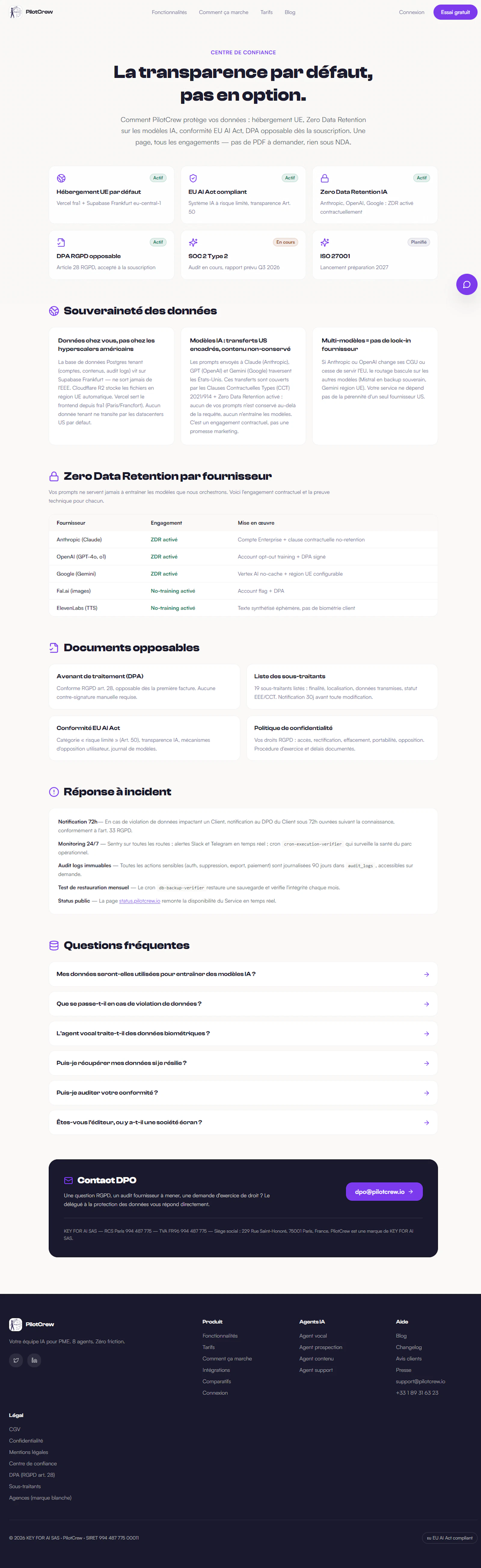 Agents IA autonomes pour PME — PilotCrew screenshot 3