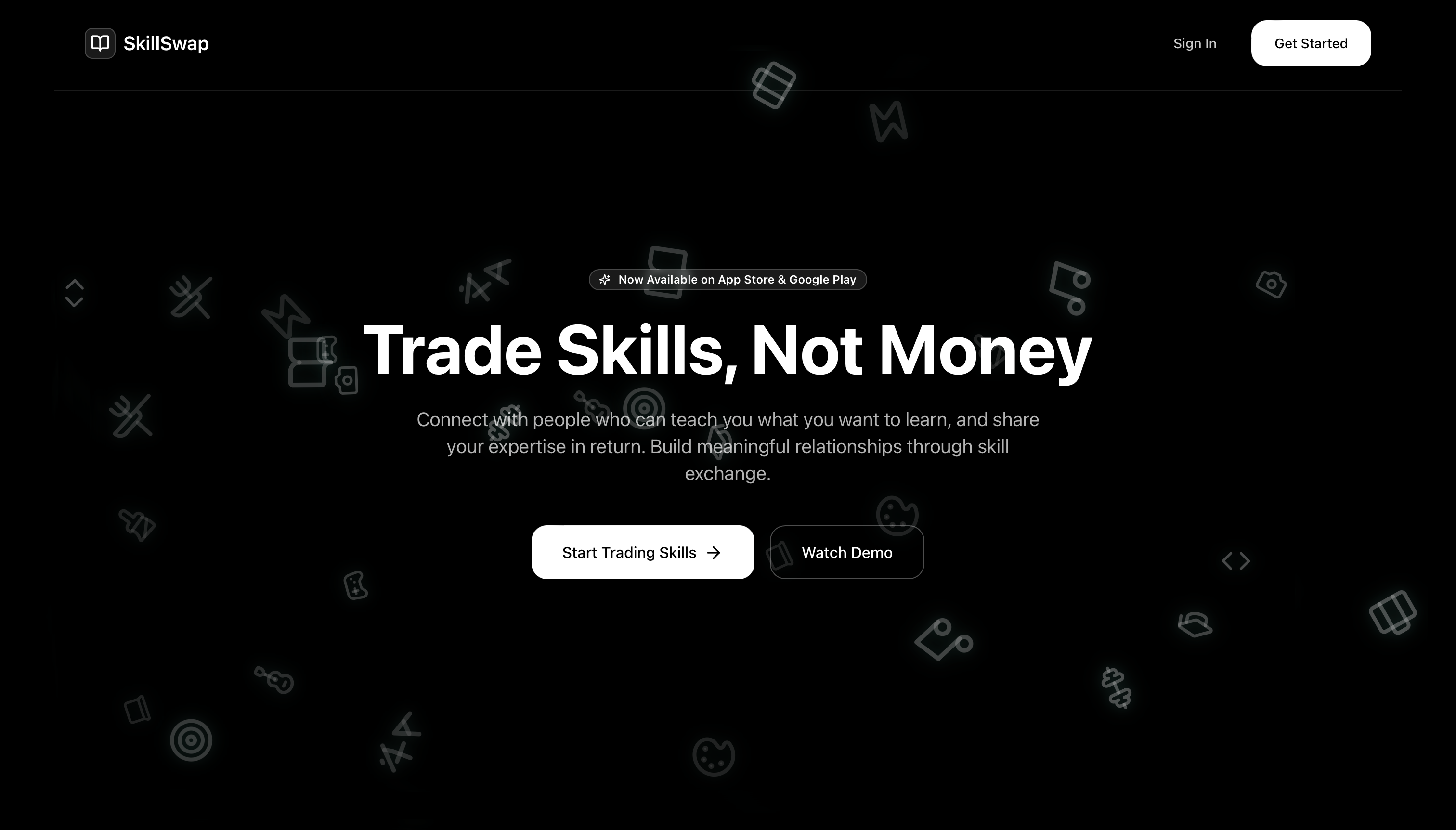 SkillSwap - Main product screenshot demonstrating key features and user interface