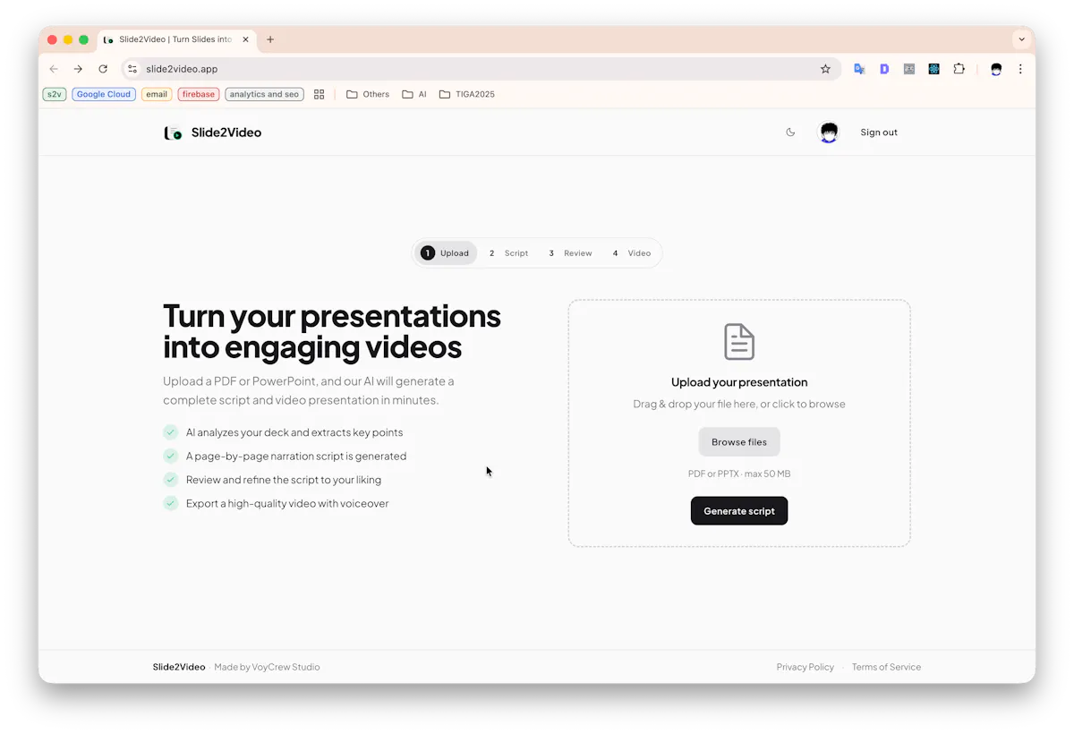 Slide2Video