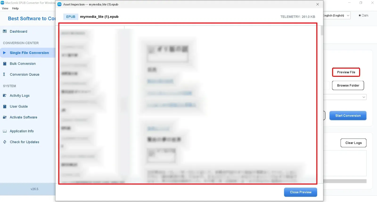 MacSonik EPUB Converter screenshot 3