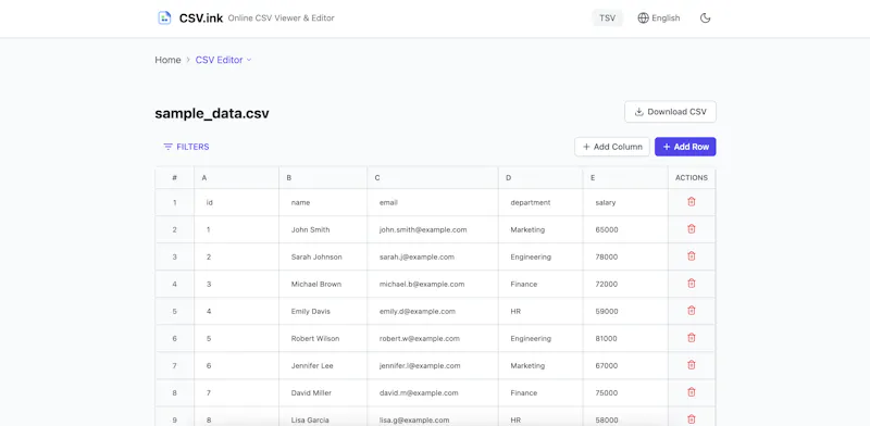 CSV.ink screenshot 3