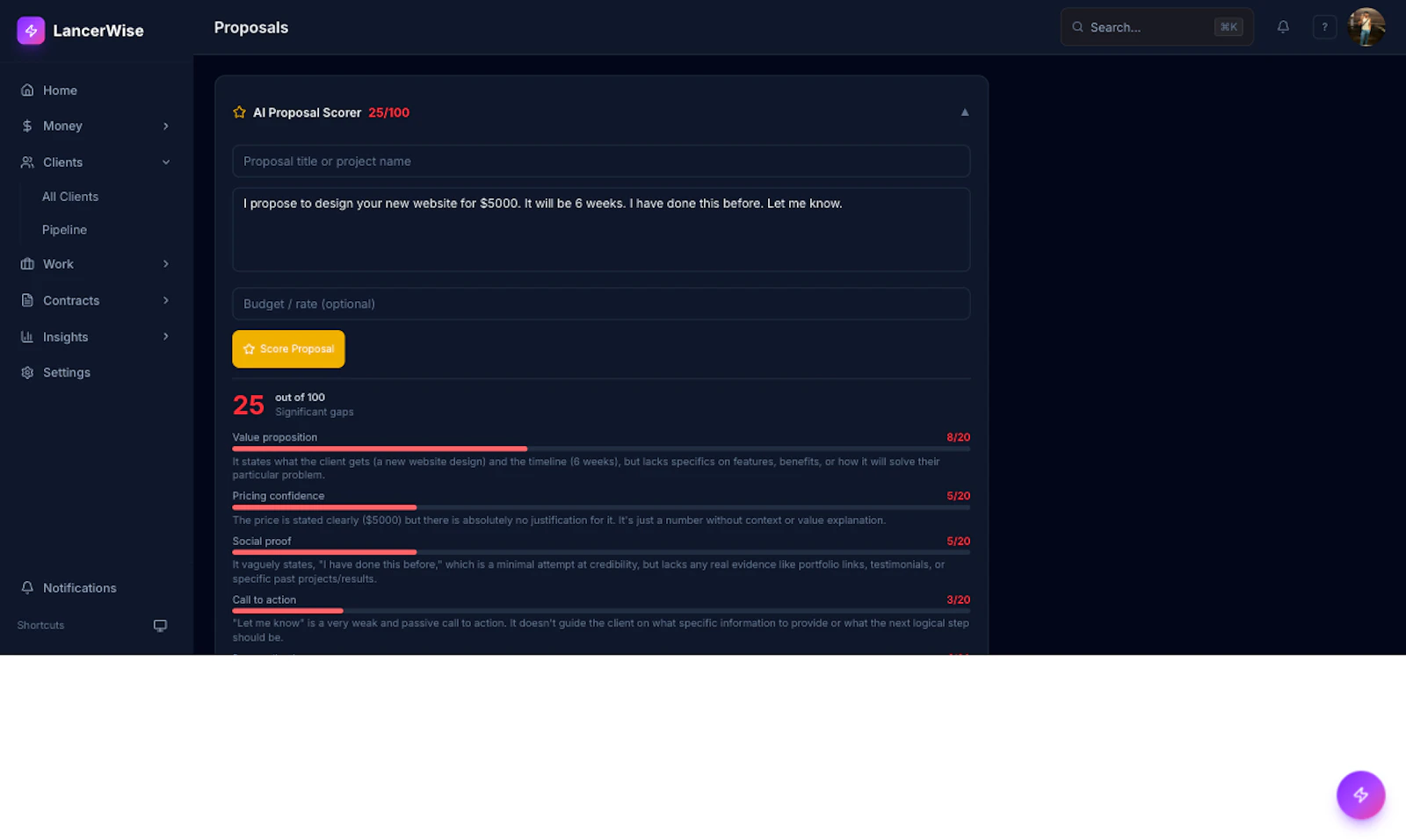 LancerWise screenshot 3
