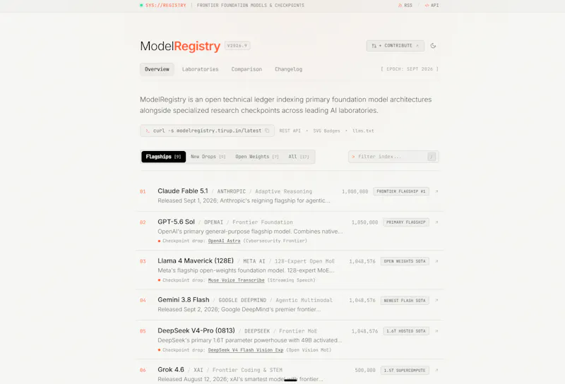 ModelRegistry screenshot 2
