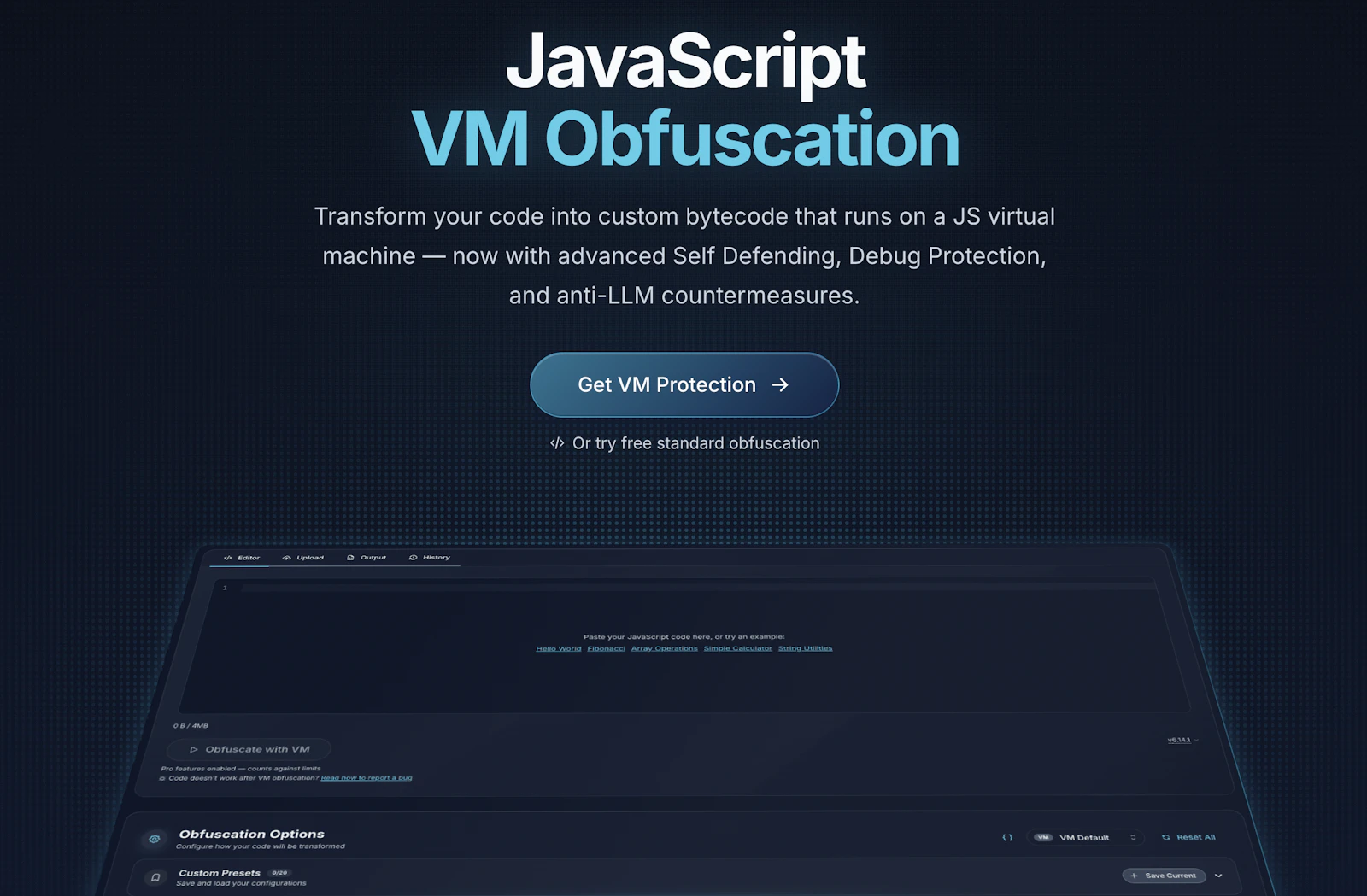 Obfuscator.io screenshot 1