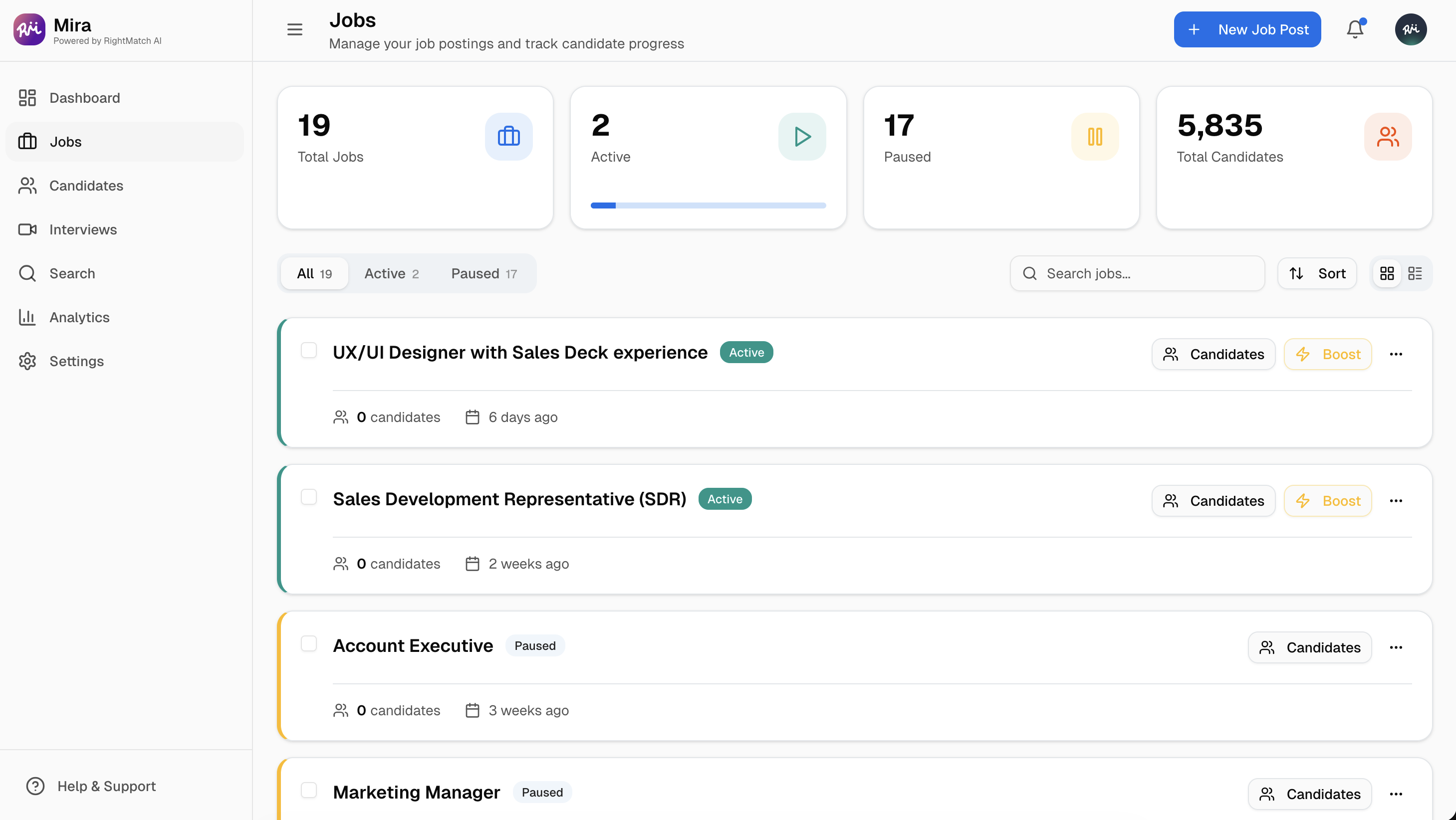Mira by RightMatch - Screenshot 2 showing product features and functionality