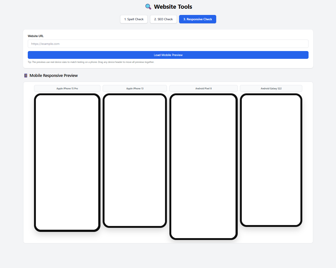 Website Spell, SEO,  Mobile View Checker gallery image