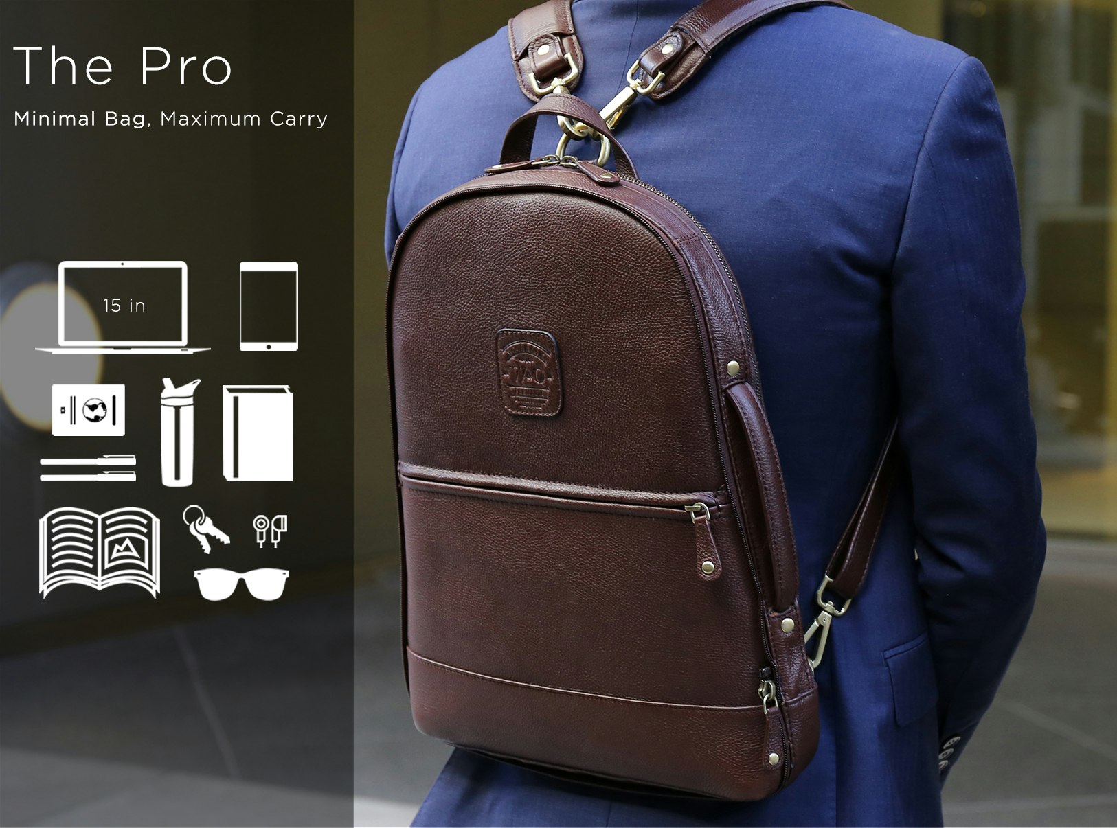 The Leather Duffle 6-in-1 Backpack gallery image