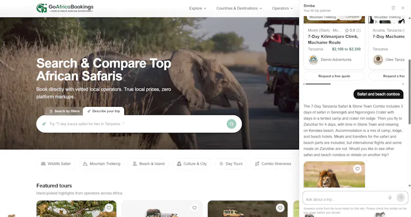 GoAfricaBookings screenshot 2