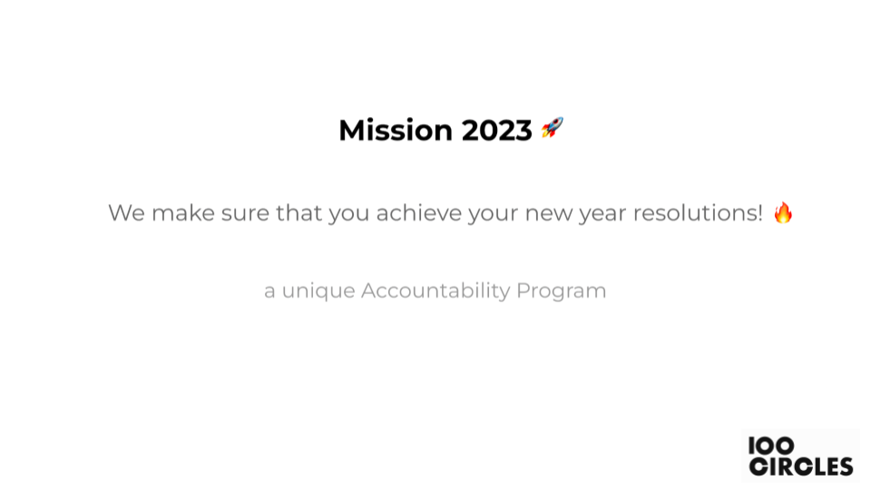 Misión 2023 Programa de responsabilidad - Nos aseguramos de lograr sus resoluciones de año nuevo media 1