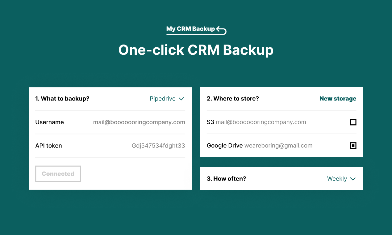 startuptile MyCRMBackup-One-click CRM backup