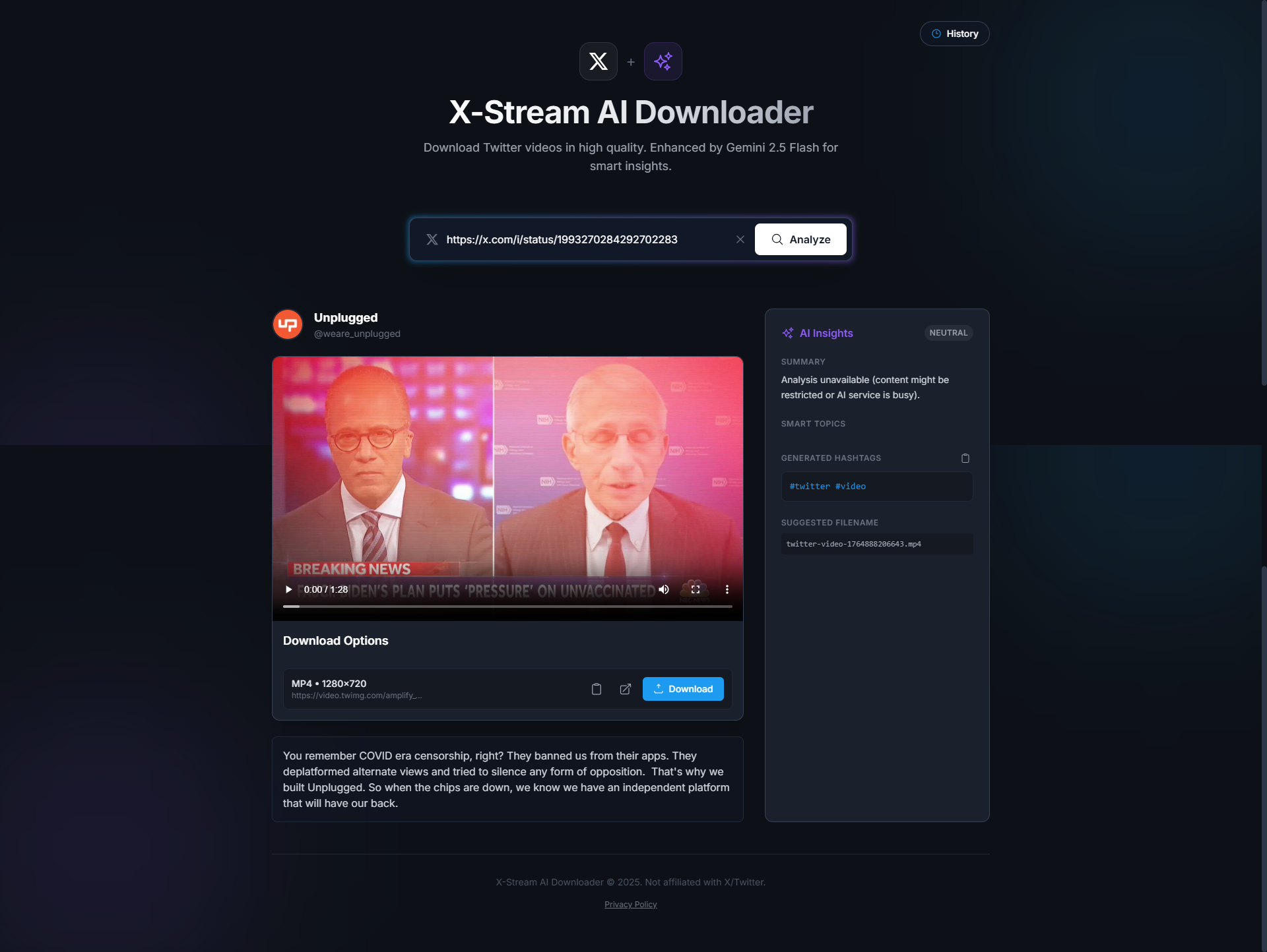 X-Stream AI Twitter Video Downloader logo