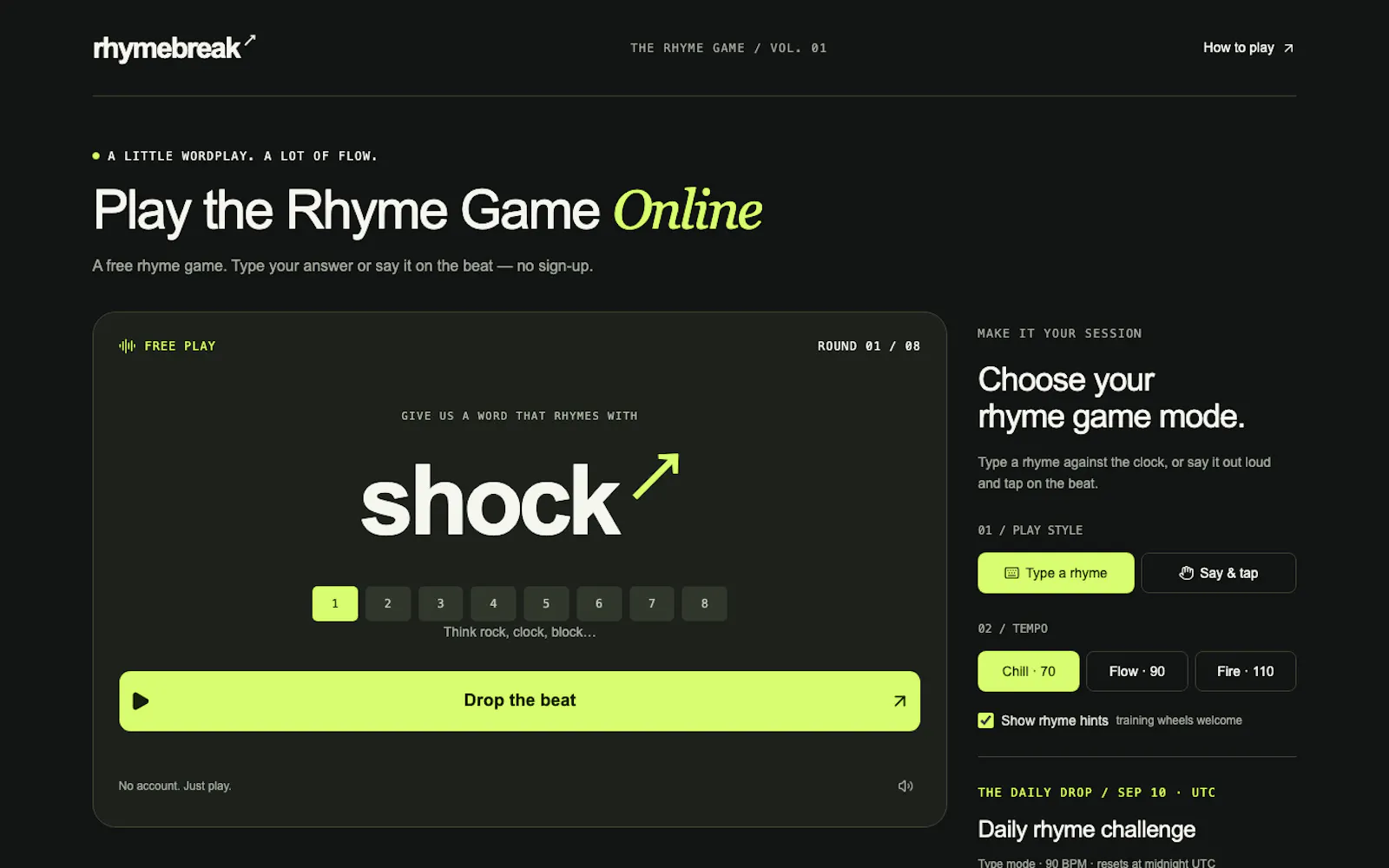 Rhymebreak screenshot 1