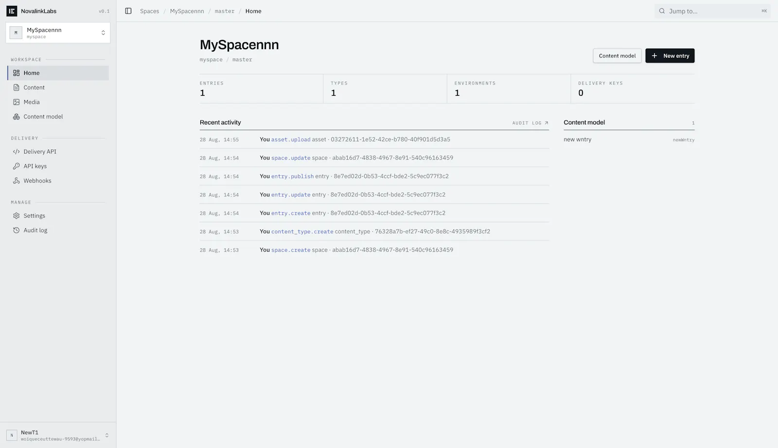 NovalinkLabs CMS screenshot 2