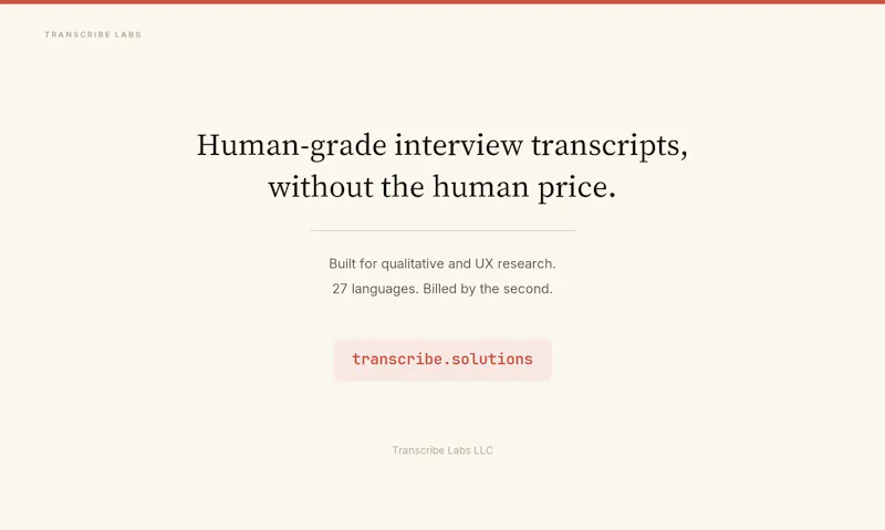Transcribe Labs screenshot 2