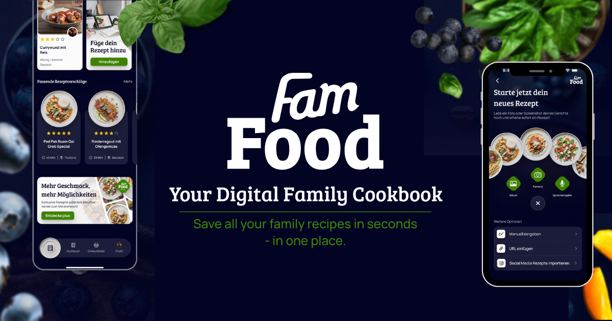 Mídia 1 de FamFood.app - Seu livro de receitas da família digital