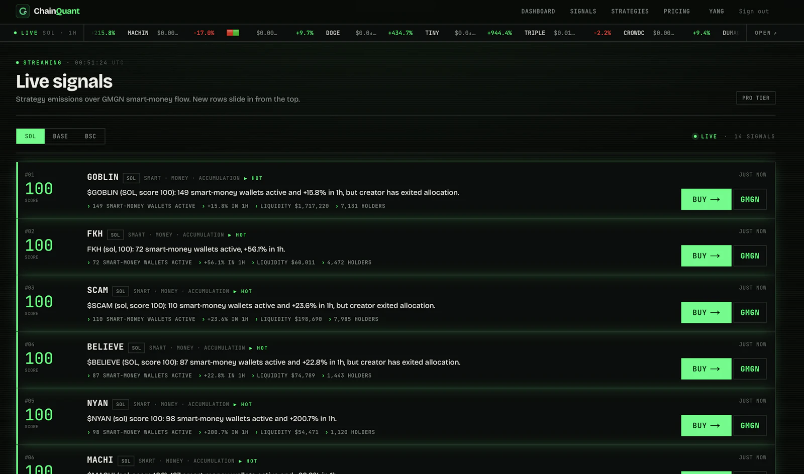 On-Chain Quant Strategies, Delivered screenshot 4