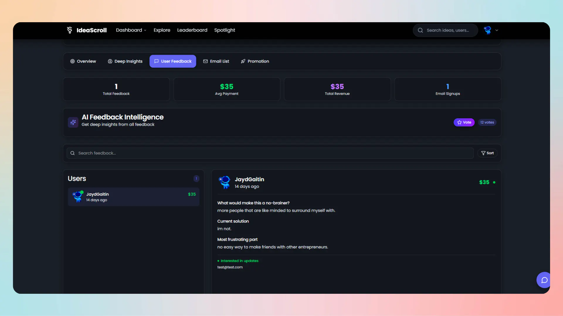 IdeaScroll - Validate Startup Ideas gallery image