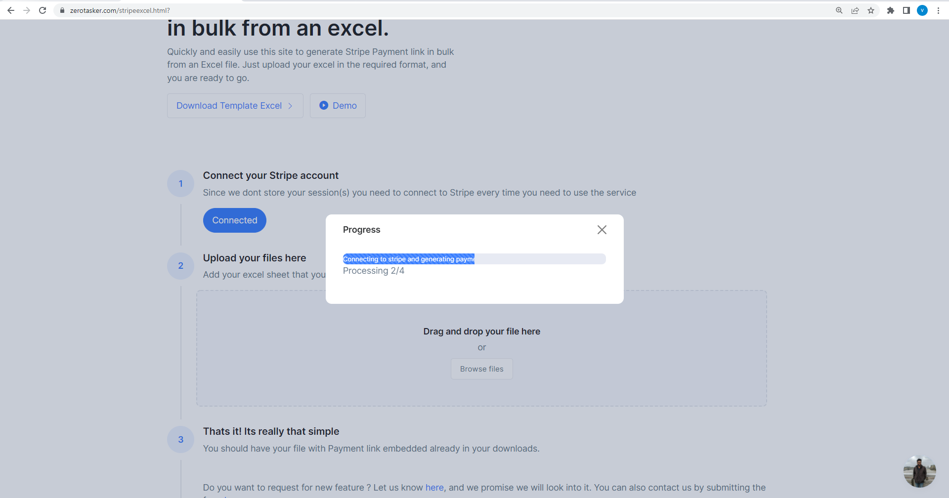 Stripe/Telegram/Excel Integration gallery image
