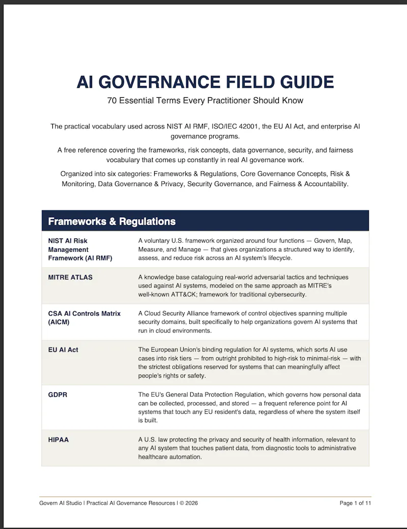 AI Governance Field Guide screenshot 3