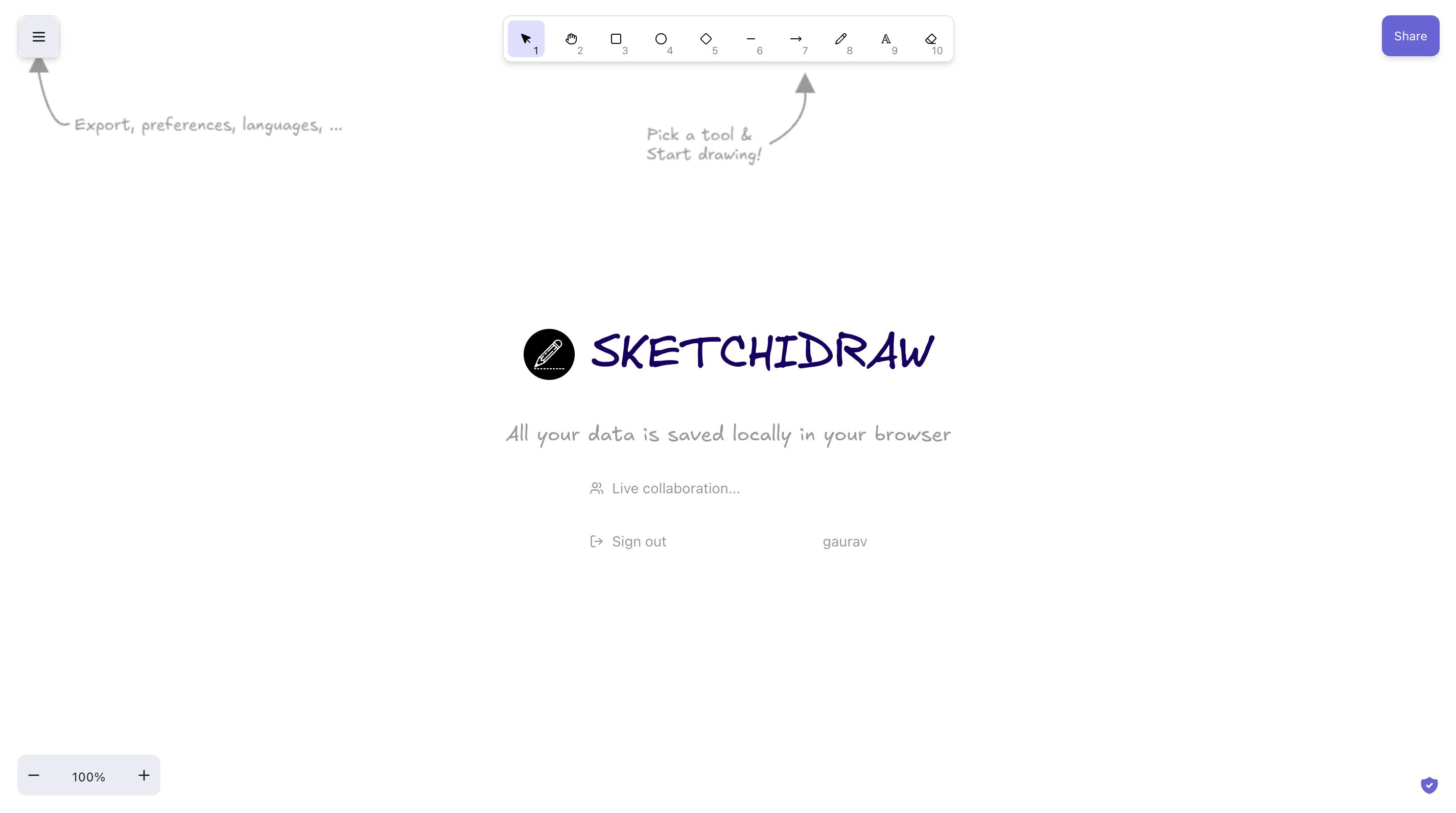 Sketchidraw - Lavagna collaborativa 👉 sicuro 👋 look e sensazione disegnati a mano media 3