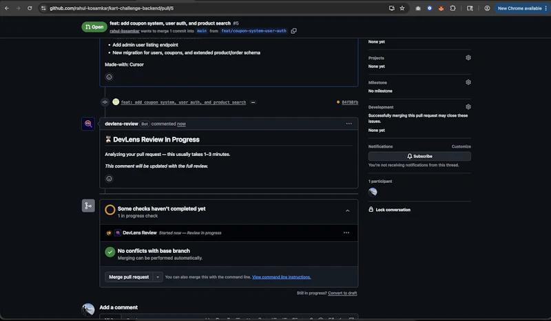 DevLens screenshot 2