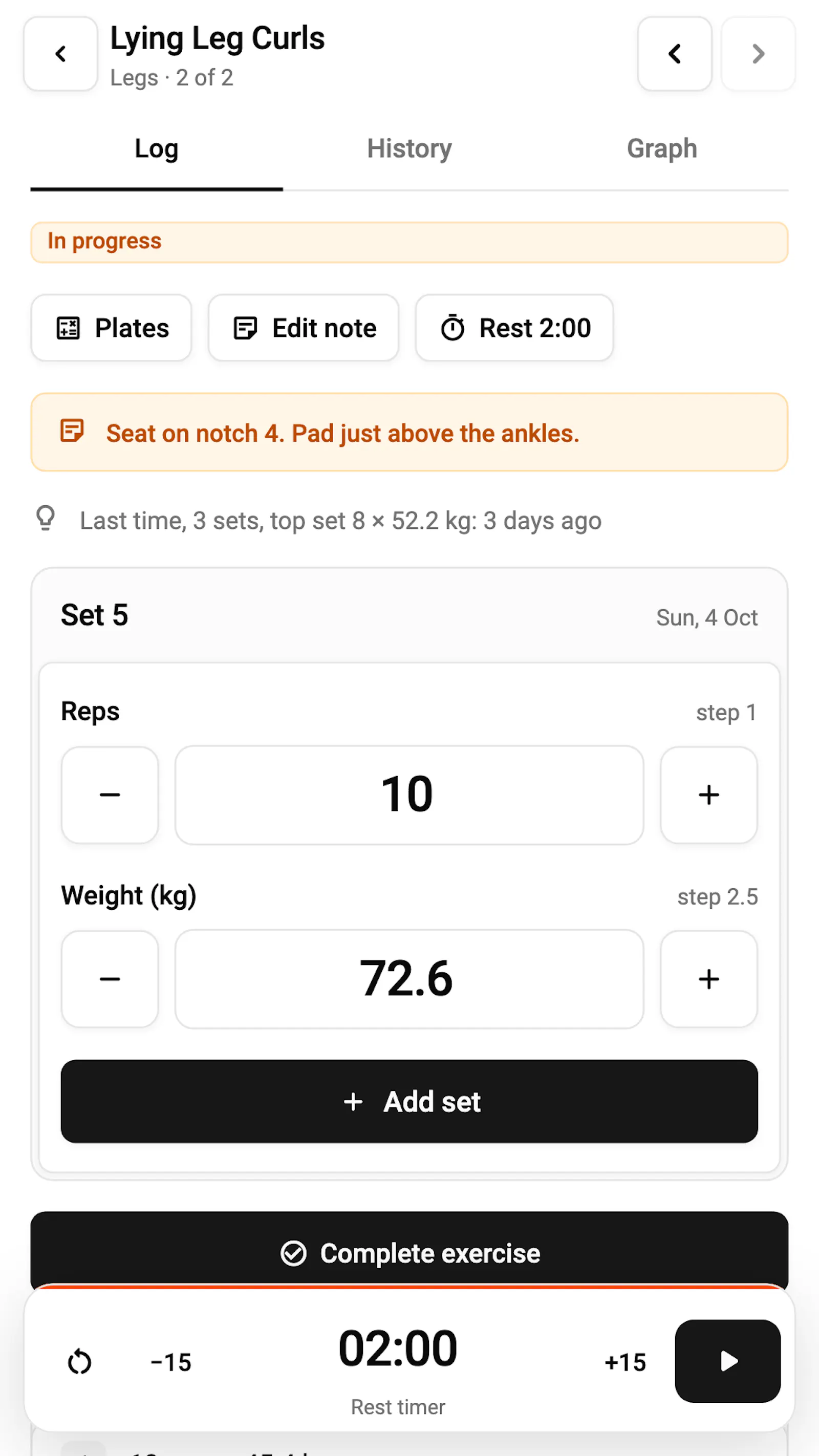 Simple Workout Log screenshot 3