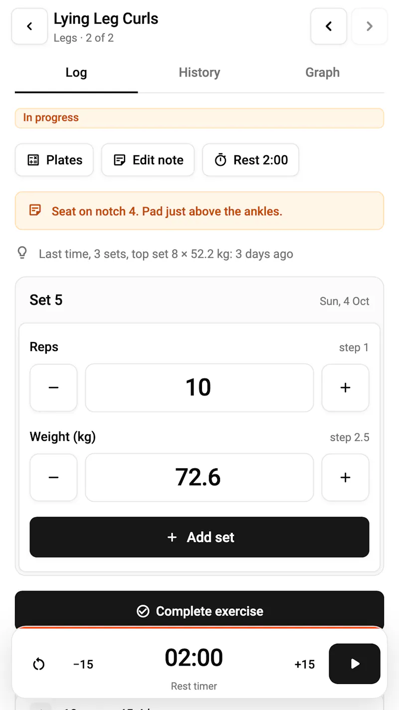 Simple Workout Log screenshot 3