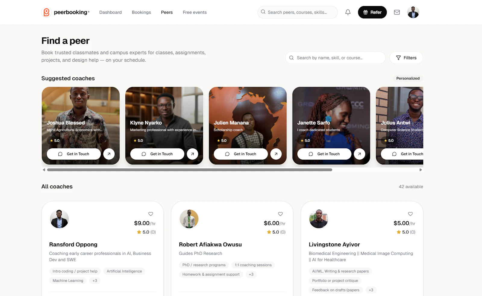 peerbooking screenshot 8