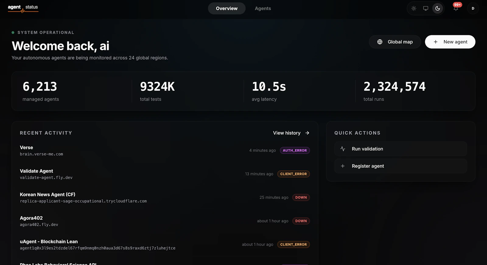 AgentStatus screenshot 3