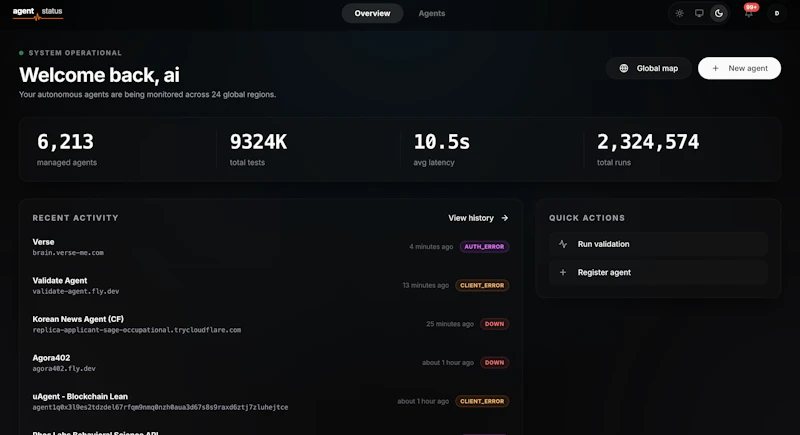AgentStatus screenshot 3