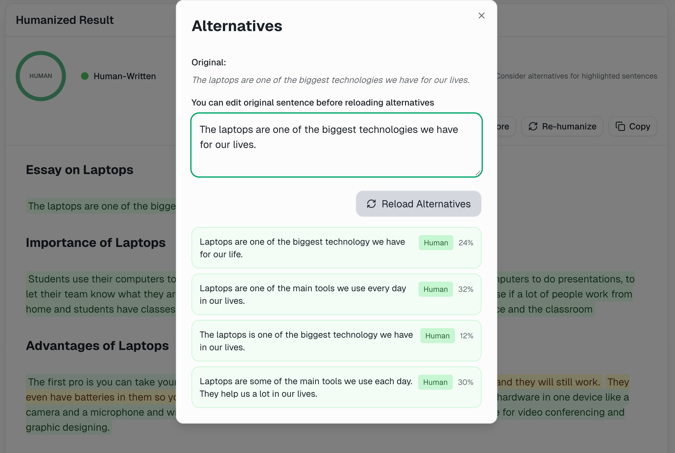 TextToHuman — Humanize AI text gallery image