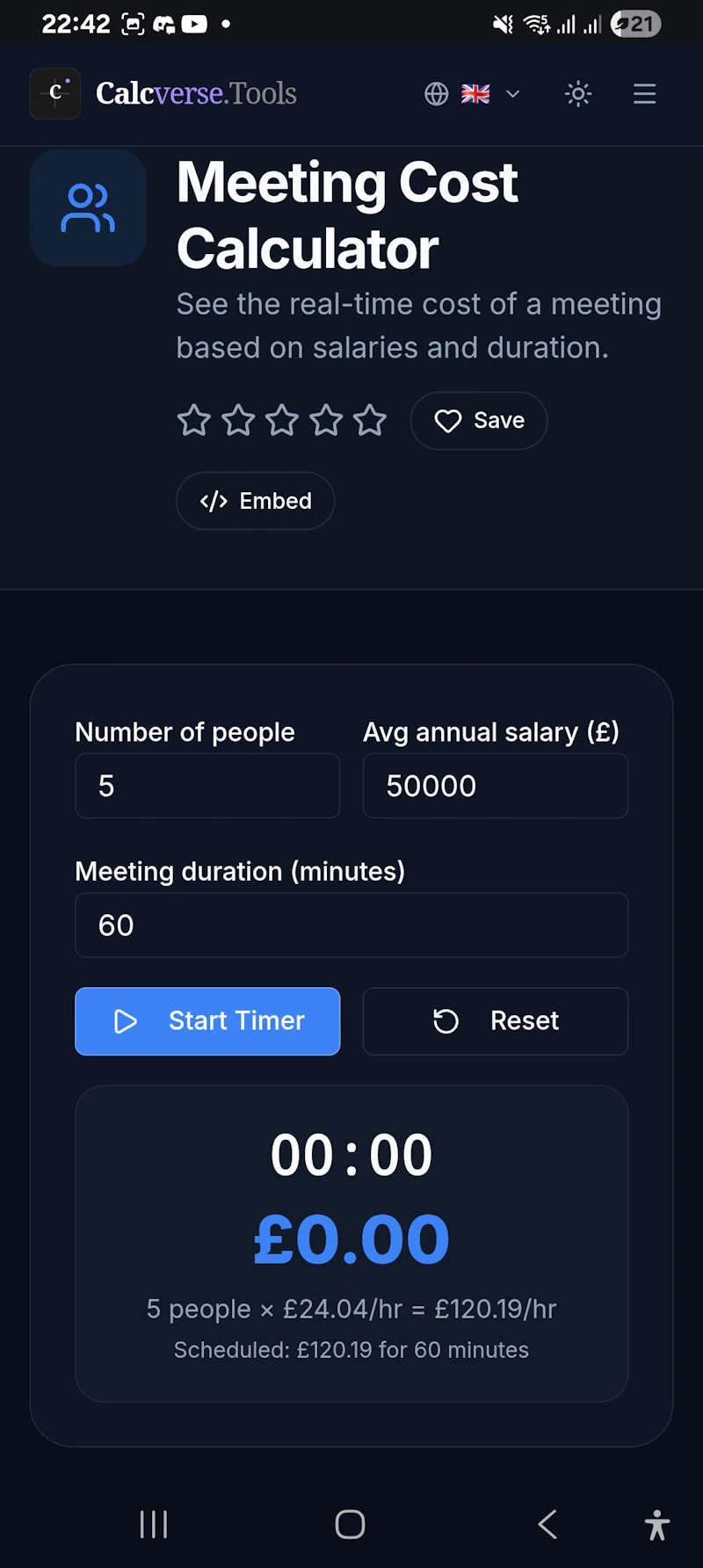 Calcverse.tools screenshot 2