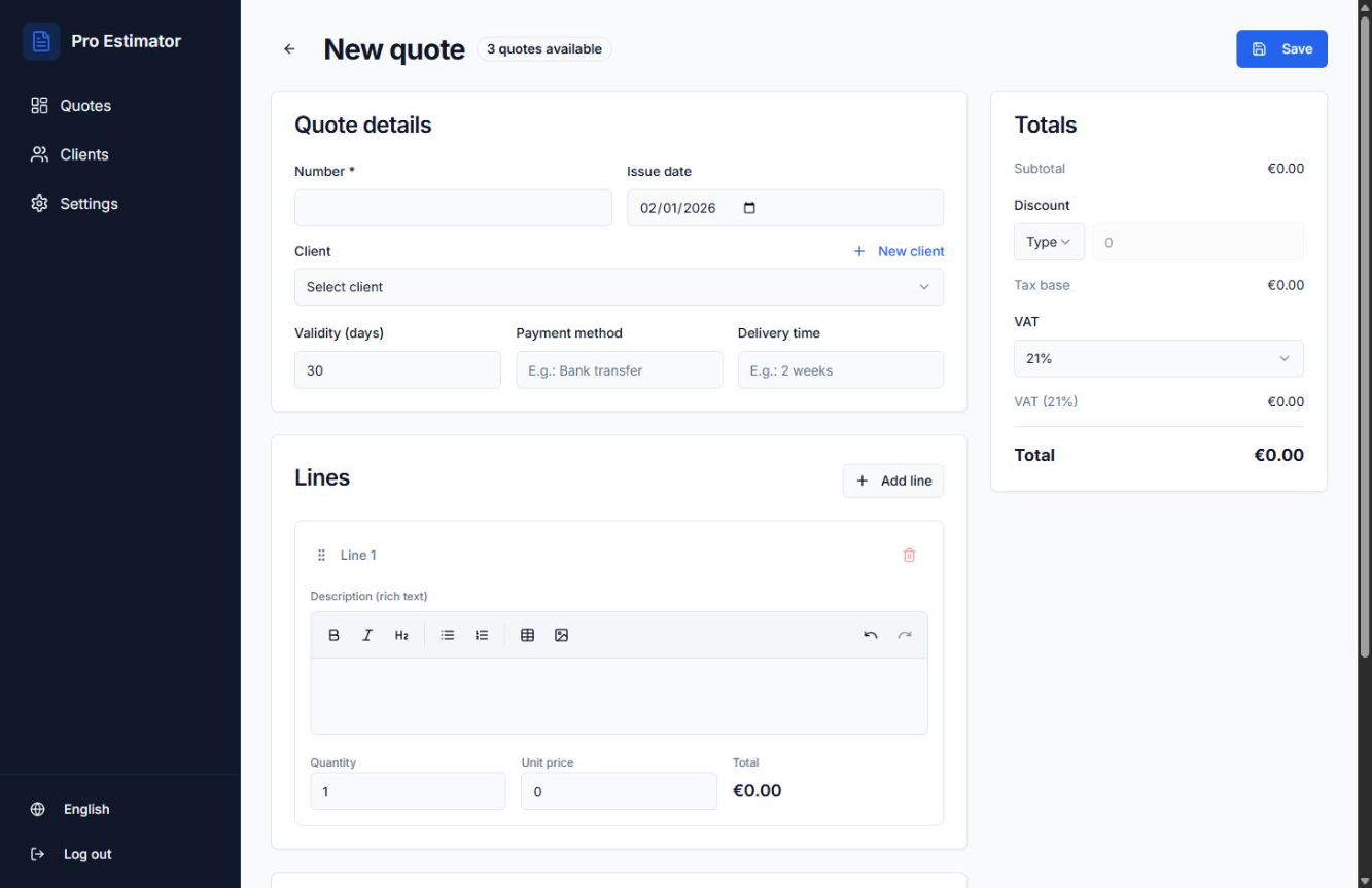 Professional Estimator gallery image
