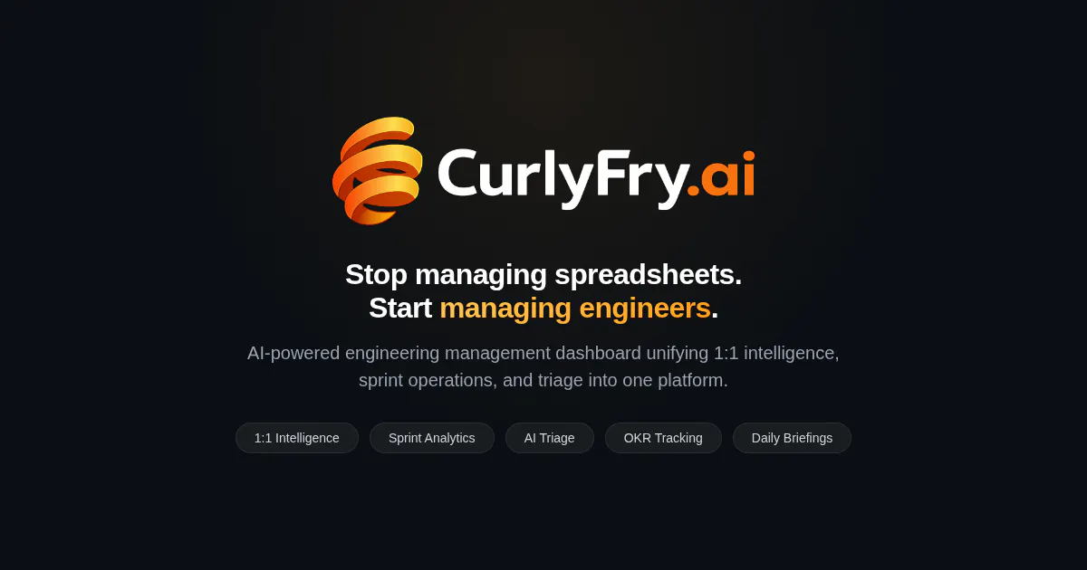 CurlyFry.ai 제품 배너