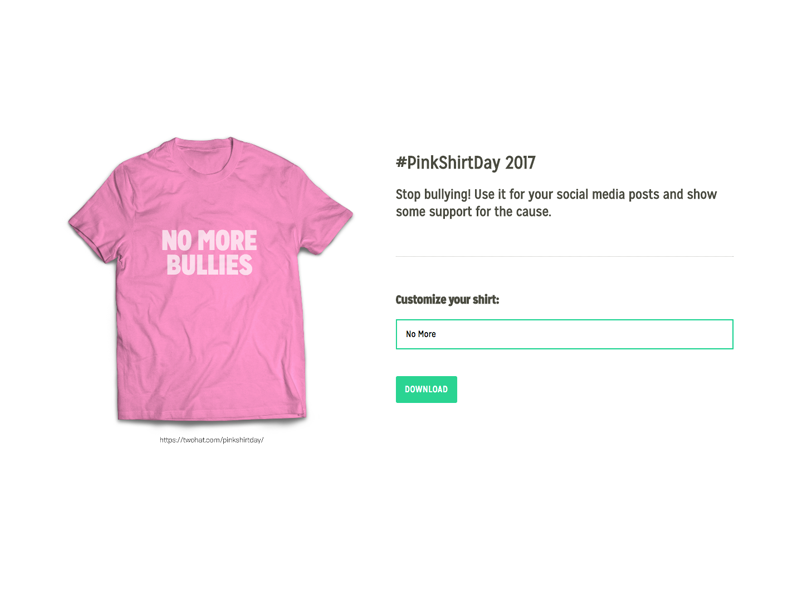PinkShirtDay 2017 Shirt Creator gallery image
